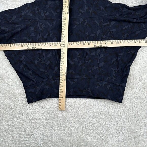 Athleta Farallon Cropped Sweatshirt Blue Camo - Picture 9 of 11